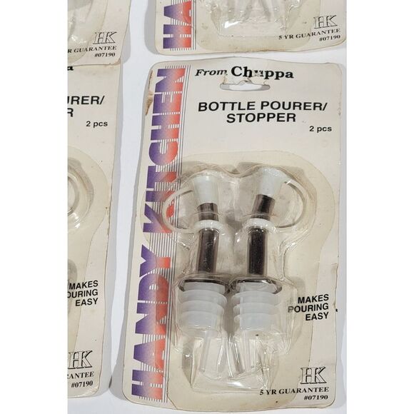 8pc Liquor Spirit Pourer Flow Wine Bottle Pour Spout Stopper Stainless Steel - Picture 2 of 9